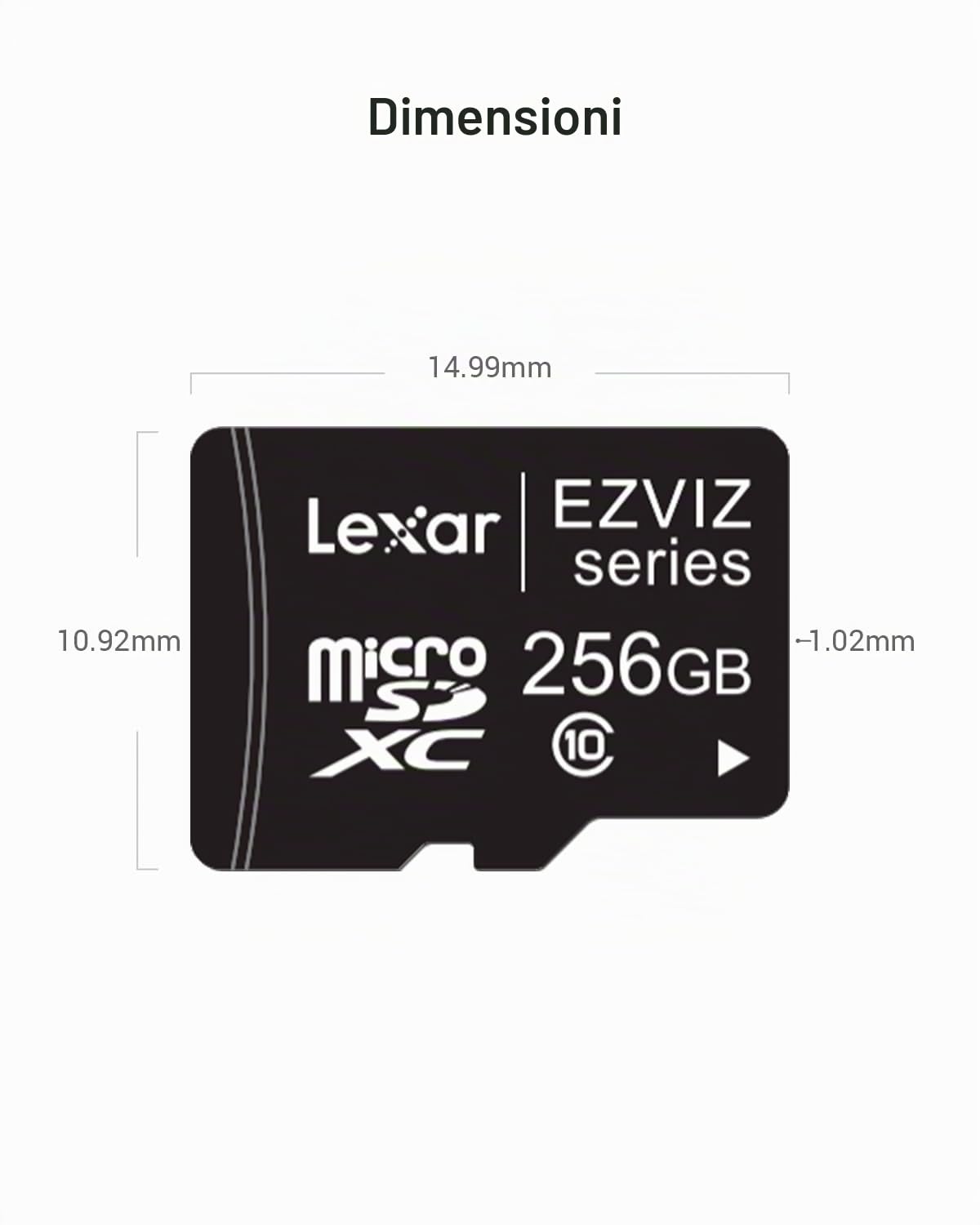 EZVIZ Scheda di memoria Ultra Micro SDXC classe 10, 256 GB, compatibile con telecamere di sicurezza EZVIZ (scheda SD da 256 GB