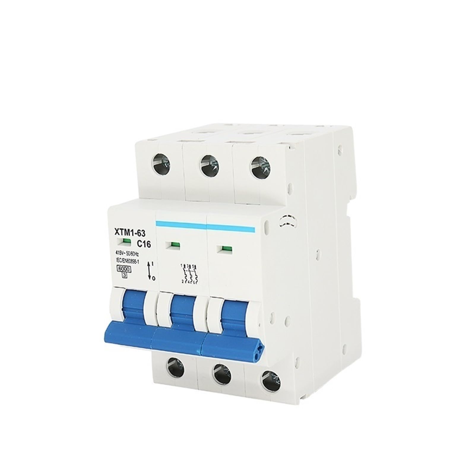 GVBAEPIEO AC DZ47-63 6KA Miniature Circuit Breaker 3P DIN Rail Air Switch Overload House with Indication 1Pcs(25v)