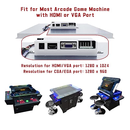 Image of UNICO 26 inch Arcade Replacement Monitor, 4:3 Ratio LCD Screen for HDMI /VGA /CGA /EGA Arcade Game Machine