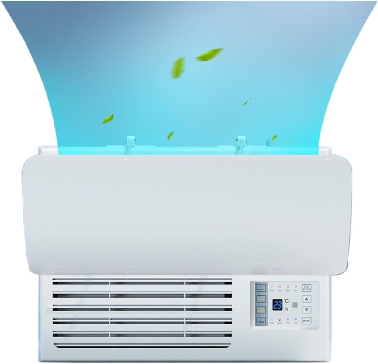 Photo 1 of Lushlite Window Air Conditioners Windshield Universal,Adjustable Angle Air Conditioner Air Deflector,Prevent Direct Blowing of Heat and Cold Air for Vents, Sidewall and Window ac Unit