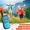 Wishouse Walkie Talkies for Kids Rechargeable Long Range,4 5 6 7 8 Year Old Boy Girl Birthday Gift,Camping Games Cool Toys Ideas for Children with 6000mAh Batteries,Flashlight,Lanyard,2 Pack Pink Blue #3
