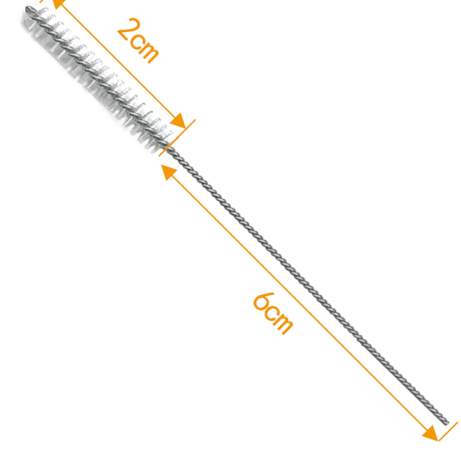 EWANTO 50 x 10 cepillos de limpieza universales de 2,7 mm, pequeños cepillos de nailon, tubo de ventilación de pelo, herramienta de limpieza para agujeros, tubos, cepillos multifuncionales (500