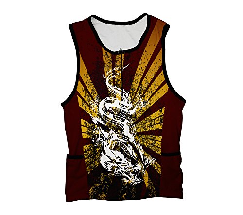 ScudoPro Wild Dragon Triathlon Top for Men - Size 3XL