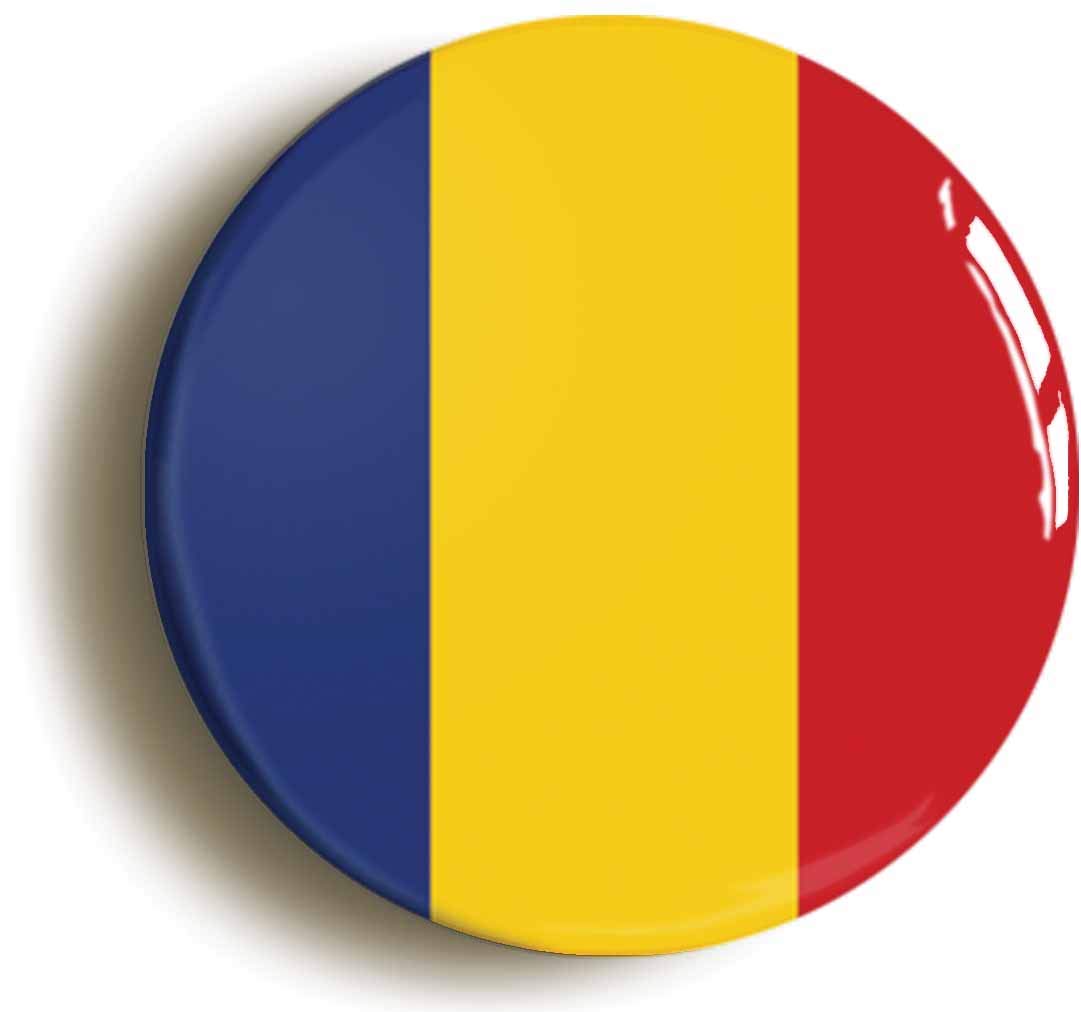 ROMANIA ROMANIAN NATIONAL FLAG BUTTON BADGE