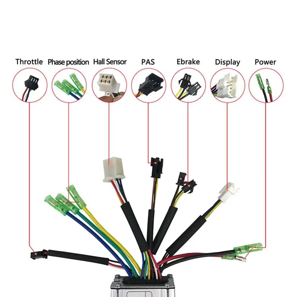 Centralina Monopattino Elettrico 1 PZ 48V 36V Controller for 250W Motore Brushless Ebike Interfaccia Bicicletta Elettrica Brushless Motor Controller