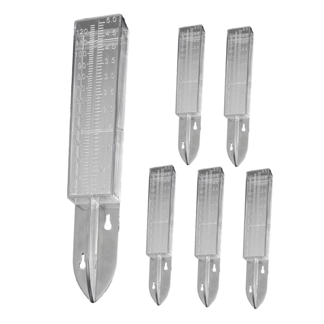 HANABASS Rain Gauge Outdoor 6 Pack Accurate Garden Rain Measurement for Yard Lawn
