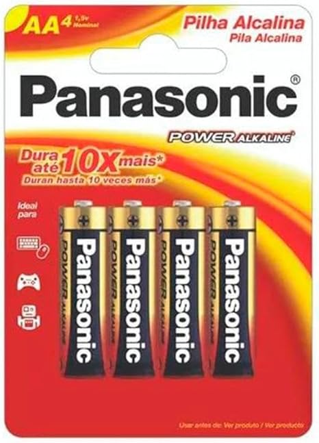Panasonic Pilha Alcalina Pequena Aa Com 4 Lr6Xab/4B192 Pacote De 4 Menor preço em Panasonic Pilha Alcalina Pequena Aa Com 4 Lr6Xab/4B192 Pacote De 4