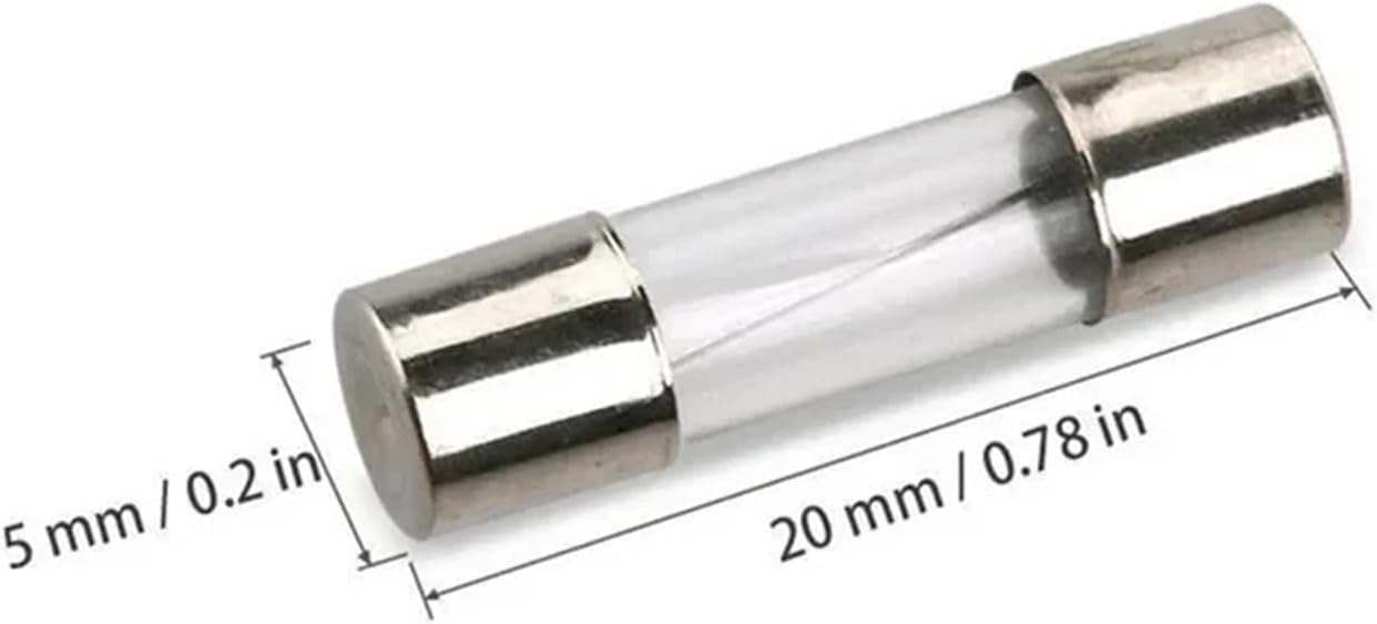 100pcs/box Glass Tube Set 5x20mm Assorted Quick Blow Glass Tube Set 0.25 0.3 0.5 0.75 1 2 3 4 5 6A 0.25A-6A 5 * 20mm