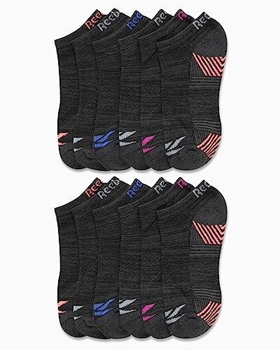 Reebok Womens No Show Socks - 12 Pack Low Cut Ankle Socks for Women - Womens Cushioned Athletic Sock (Sizes 4-10)2