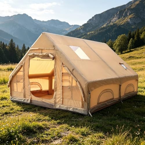 Carpa inflable con ventanas para 4 personas