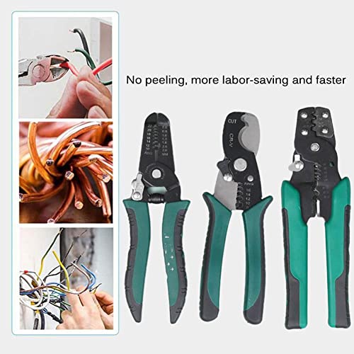 Pince à sertir multi-outils dénudeur de fil pour travaux électriques, Argento