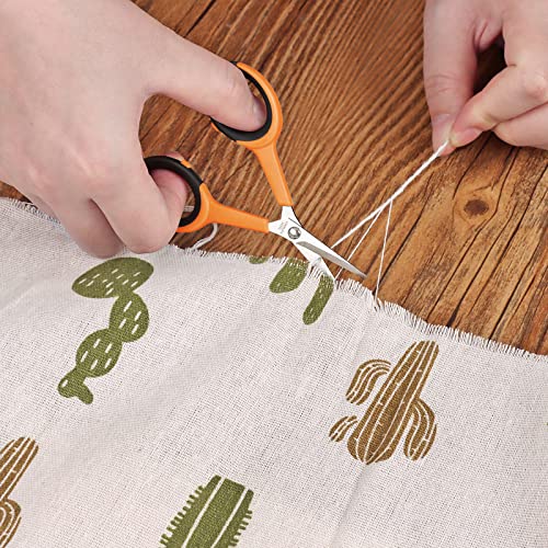 Asdirne Premium Sewing Scissors Bundle, Perfect Sewing Partners, Sharp And Durable, Comfortable Handle, Contains 9”Fabric Scissors, 5”Detail Scissors, 3.9”Embroidery Scissors, 4.8”Thread Snips, Orange #TOP5