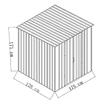 Panana 6 x 4ft Metal Sheds Tool Storage House Metal Garden Apex Roof Storage Box House Doors open on 6FT side (GSGD01GN0106X4) - Image 8