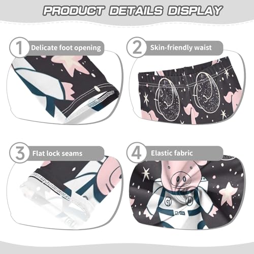 Toddler Girls Leggings Printed Yoga Pants Leggings Cartoons Astronauts Pigs for Kids3