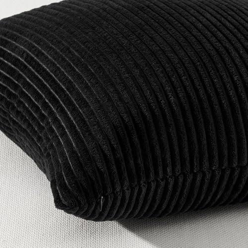 Image of Topfinel Black Decorative Throw Pillow Covers Cushion Cases, Set of 4 Soft Velvet Modern Double-Sided Designs Match for Home Decor, Pillow Inserts Not Included (16x16 inch)