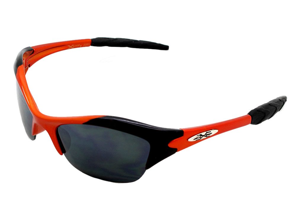 X LOOPX LOOP KID's Eyewear BIKER Style SEMI-RIMLESS ORANGE BLACK FRAME Design BLACK LENS Sunglasses [AA594]