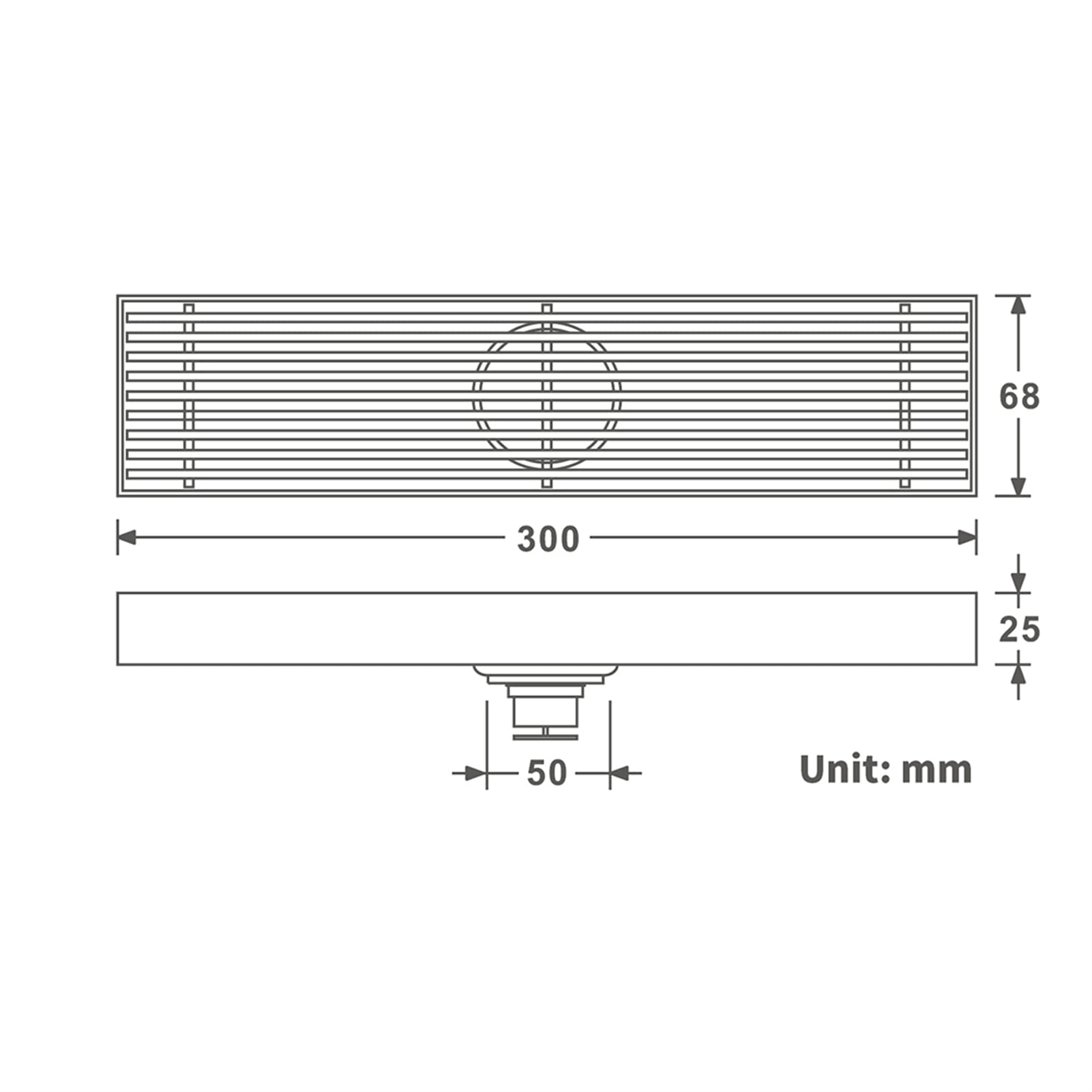 Desagüe de ducha lineal de acero inoxidable 304 cepillado con filtro de pelo, drenaje de suelo para ducha, baño y cocina, fácil instalación, resistente al óxido, diseño moderno