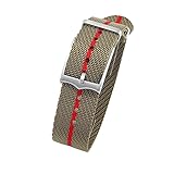 COMFORT IN NYLON DUREVOLE: Realizzato in nylon intrecciato di alta qualità, questo cinturino per orologio offre eccezionale resistenza e flessibilità, garantendo una lunga durata e una sensazione morbida e confortevole sulla pelle per un comfort che dura tutto il giorno.