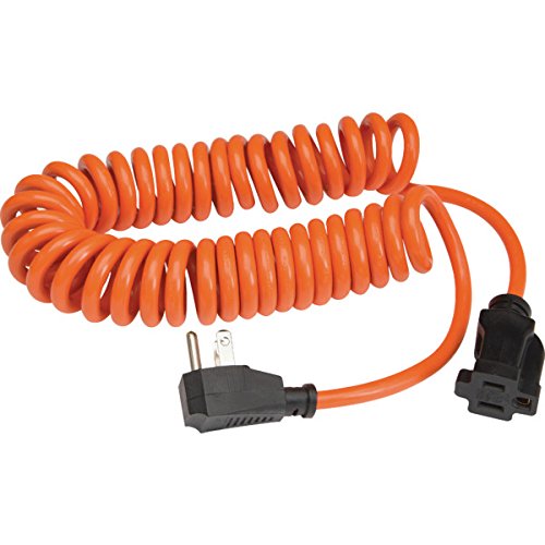 Prime AD010610 10' 16/3 Sjt Orange Coiled Power Tool Cord