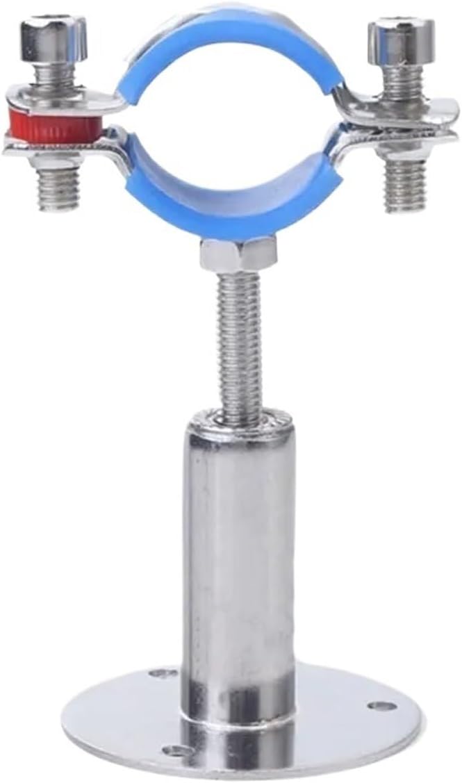 50-100mm 100-150mm Adjustable Rod Fit 19-108mm OD Tube 304 Stainless Pipe Hanger Bracket Clamp Support Clip with Base Plate(Color:100-150mm Adjust,Size:FIT 80-89MM OD Tube_with Base Plate)