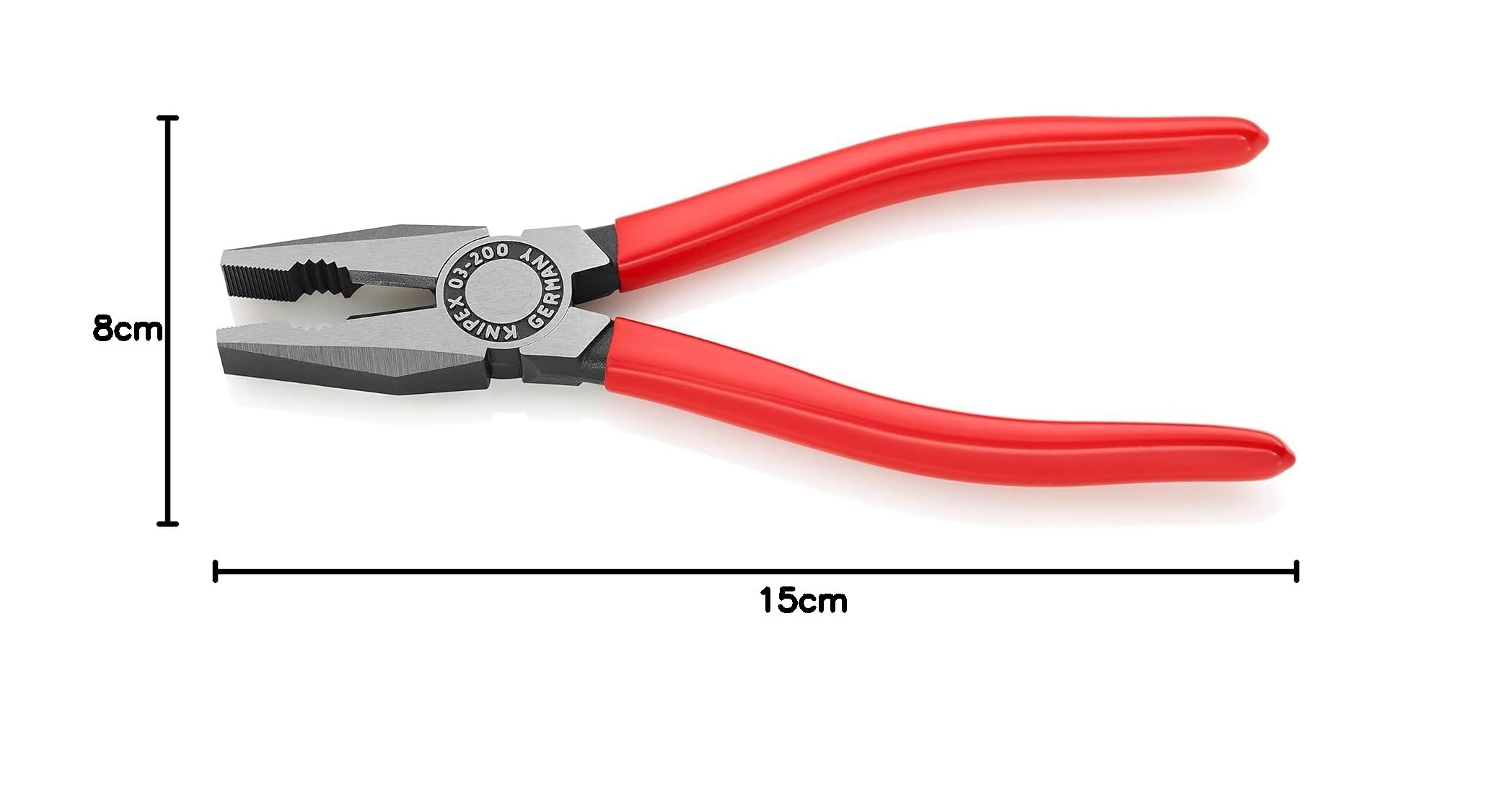 KNIPEX Alicate universal recubiertos de plástico 200 mm, 03 01 200 EAN