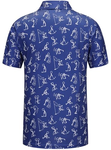Men's Golf Polo Shirts Funny Golf Shirts for Men Performance Moisture Wicking Quick Dry Athletic Short Sleeve Shirts3