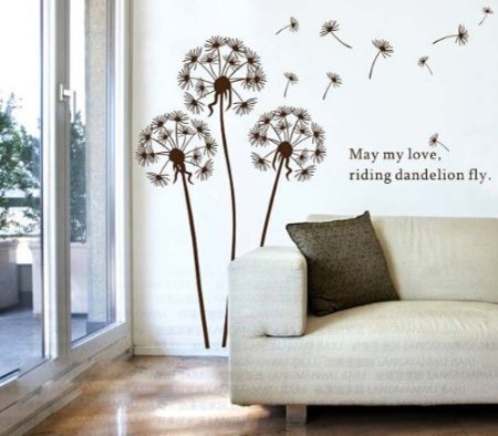 Buyinhouse Dandelion Removable Vinyl Wall Decal Sticker Quote Paper for Hall Kid Boy Girl Playroom Bedroom Decoration