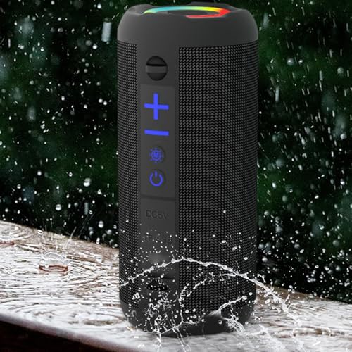 Cuifati Altavoz Bluetooth con Sonido HD, Inalámbrico Portátil, Resistente Al Agua IPX6, 12 Horas de Reproducción, Emparejamiento TWS, BT5.3, Ideal para Fiestas en Casa, Exteriores y