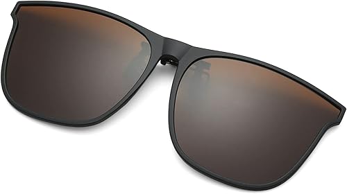 YAMEIZE Gafas de sol polarizadas con clip Gafas de protección UV400 antirreflejos abatibles para mujeres y hombres, conducción, viajes, pesca
