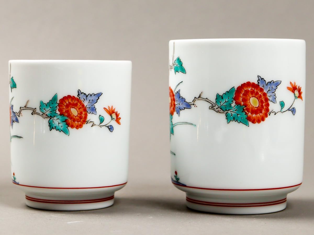 3 人間国宝　十四代　酒井田柿右衛門　染錦　花実地文　湯呑　二客セット　売り切り Amazon | EDF3 十四代 酒井田柿右衛門 人間国宝 錦菊花鳥紋 組湯呑 栞