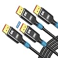 Capshi 8K 4K DisplayPort Cable 1.4, 2-Pack 6.6FT DP Cord (VESA Certified, 8K@60Hz, 4K@144Hz, 2K@240Hz/165Hz), 32.4Gbps High Speed Display Port Cable for Gaming Monitor, HDR/FreeSync/G-Sync, Black