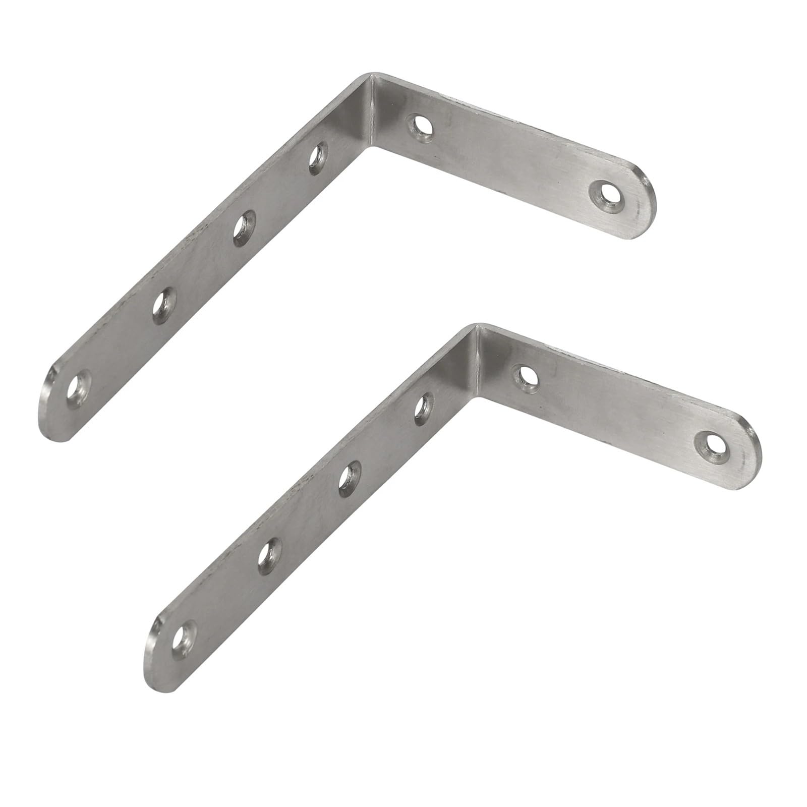 Wsporniki półek, 4 szt. 2 x 125 75 mm, kątownik narożny półki ze stali nierdzewnej w kształcie litery L