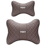 に適用 ヴォクシー VOXY 車 ヘッドレスト ネックパッド 頸椎サポート ヴォクシー VOXY 腰クッション 背もたれクッション ランバーサポート 通気性 柔らかい 専用ロゴ付き ネックピロー 座ぶとん・背あて クッション 腰楽 長時間運転対策 車内装飾 (首枕1個＋腰枕1個セット) (モカブラウン) [並行輸入品]