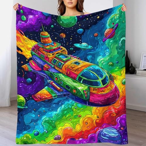 Couvertures flanelle anti-transpiration plaid chaud extraterrestre - 6