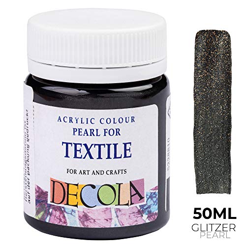 Nevskaya Palitra Black Pearl Acrylic Colours for Textile decola en Plastic Jars 50 ML