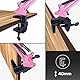 EDO Retro Schreibtischlampe Kinder mit Klemmbar, Nachttischleuchte mit Gelenk-Arm, Arbeitsplatzlampe Rosa PIXI E27 aus Stahl, Schreibtisch-Leuchte mit Flexible Klemme Schwarzer auf Desk Lamp