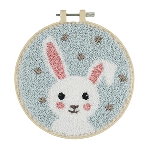 Trimits Embroidery Punch Needle Hoop Kit, Bunny, 15.2cm 6”, 15.2cm\ 6”