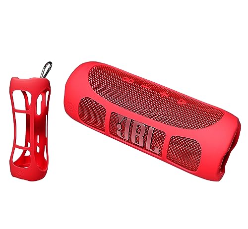 getgear Silicone Cover Sleeve for JBL Flip 6 Portable Bluetooth Speaker, Customized Design Cover Portable Protection Solution, Best Matching in Shape and Color (Red)