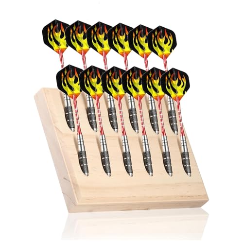 Dartständer aus Holz für 24 Dartpfeile personalisierbarer Ständer für Steeldarts weiche Darts jede Art von Dartaufbewahrung