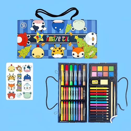 AmazeCat 59-Pack Deluxe Drawing Art Set Art Supplies Crafts Drawing Painting Kits Christmas Birthday Gifts for Teens Girls Boys Kids Adults Artists