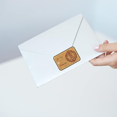 Miniatura 4 de Zonon 400 etiquetas adhesivas de regalo de Navidad, etiquetas de papel kraft para regalo, 6 estilos, calcomanías de nombre de Navidad, etiquetas