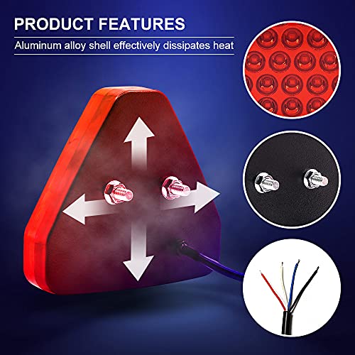 Luz de coche para marcha atrás con destello rojo triangular ideal para viajes con niebla 2