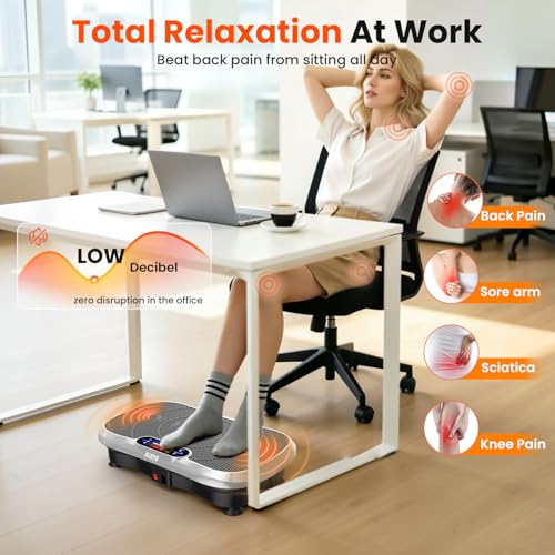 Image of AXV Vibration Plate Fitness Platform Exercise Machine Vibrating Shaking Full Body Shaker Workout Vibrate Stand Shake Board Sport for Weight Loss Fat Burner for Gym Home Office