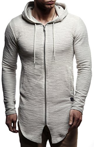 Leif Nelson Men's Oversized Hooded Long Jacket | Modern Stylish Longsleeve Full Zip Hoodie Sweatshirt3