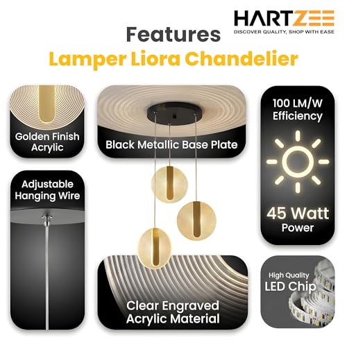 Image of Liora 2 Pack Chandelier Modern Hanging Pendant Lights Warm White LED Decorative Ceiling Light for Living Room Dining Area Bedroom Luxury Indoor Lighting Fixture