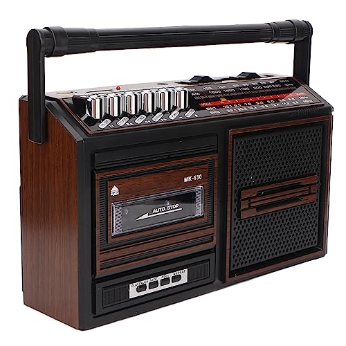 ASWA ラジカセ FM/AMラジオ カセットプレーヤー ポータブル550オールドスクールアクリルステレオチューナー