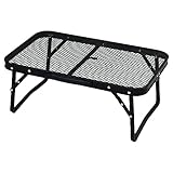 [山善] キャンパーズコレクション タフライトマスコットテーブル 天板タテ56×ヨコ34cm アウトドアテーブル 折りたたみ TLT-3456(MBK)