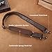 Polare Full Grain Leather Adjustable Replacement Shoulder Strap with Double Adjustable Buckles for Briefcase Messenger Shoulder Duffel Bag (Dark Brown with Dual Buckles)