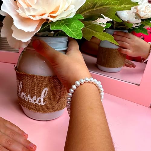 Freshwater Cultured Pearl Bracelet, Baby Bracelets for infant girls Sterling Silver Jewelry keepsake for boys or girls, 1st Birthday Girl, 1 Year Old Girl Gifts4