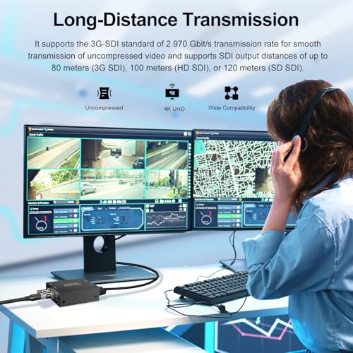 Image of BiDirect HDMI /SDI Converter,3G Micro SDI /HDMI BiDirectional Converter Built in ESD Protection Circuit,Adaptive Input Resolution and Stereo Audio De-embedder for Camera Monitor Projector 1080P